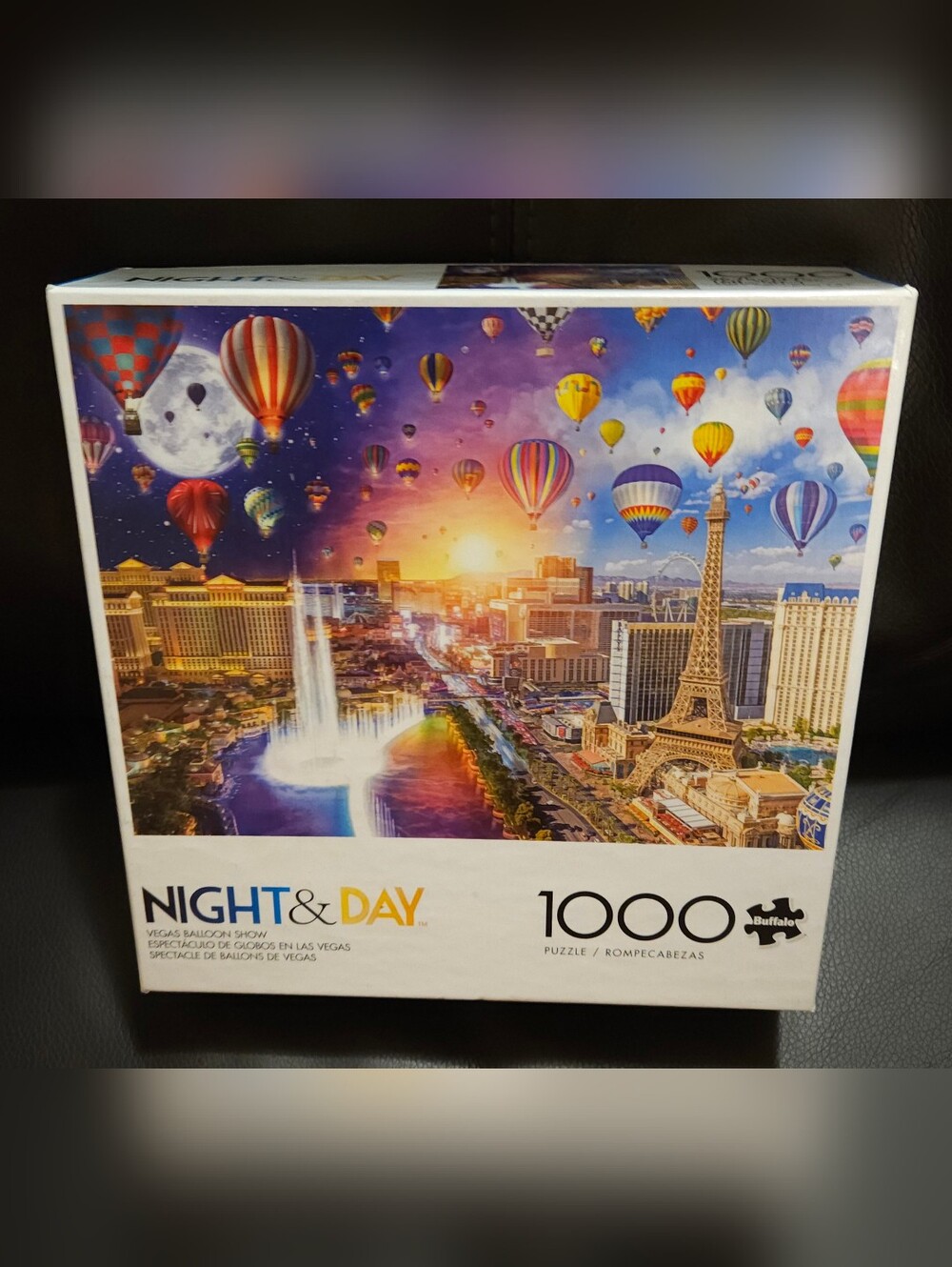 Night & Day Vegas Balloon Show 1000-Piece Jigsaw Puzzle - Colorful Multi